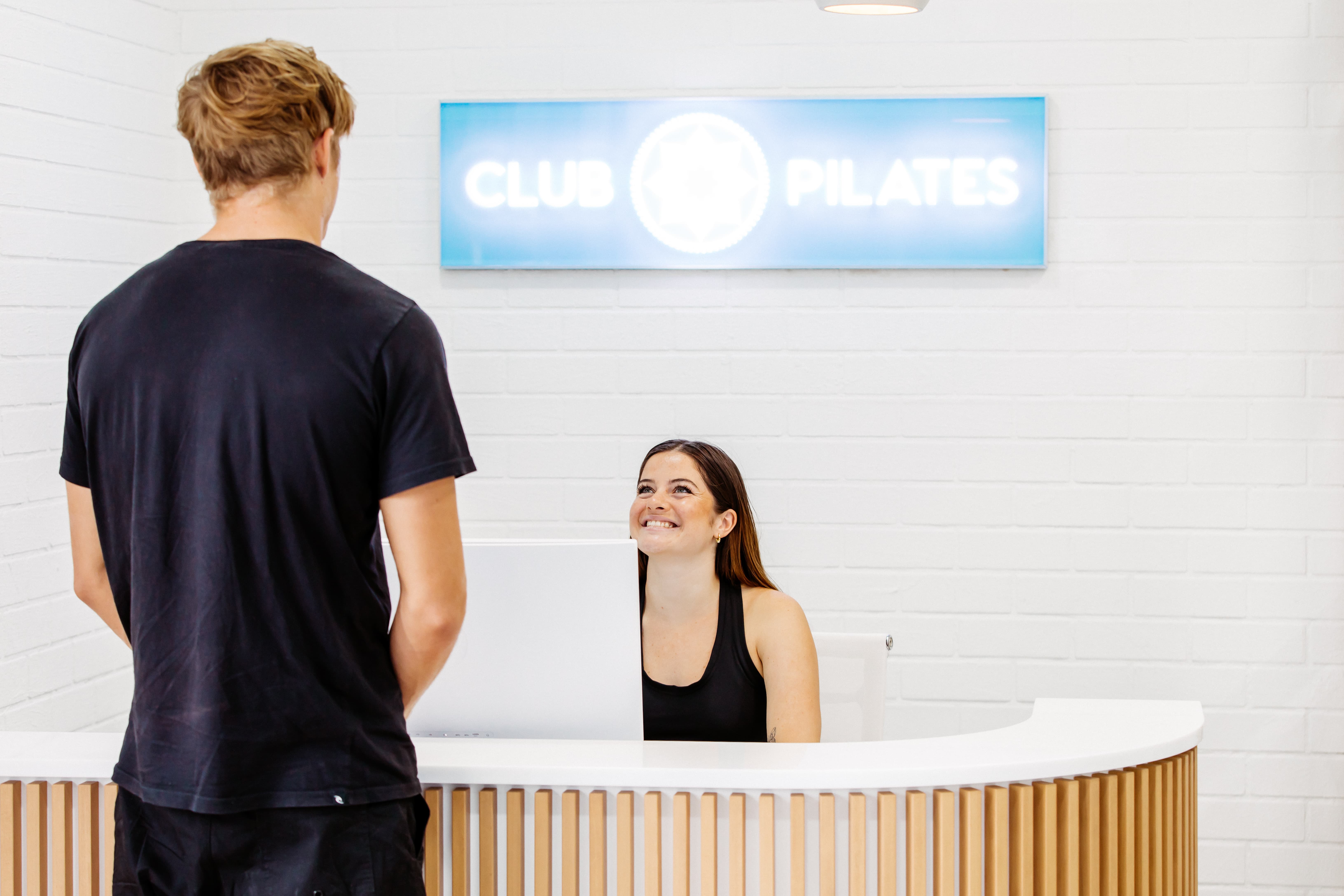 club pilates reception desk 